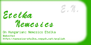 etelka nemcsics business card